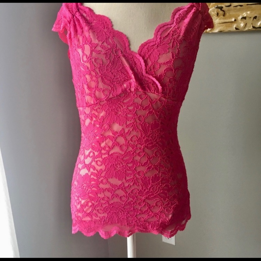 Lace pink shirt